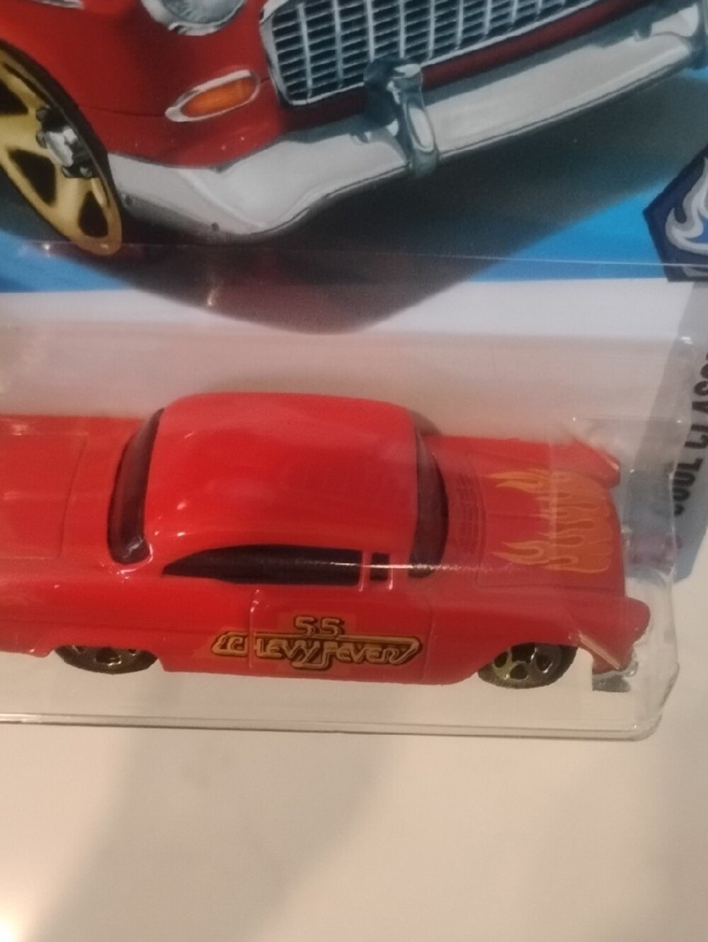 Mattel Hot Wheels '55 Chevy - Red with Gold Accents - Picture 3 of 8